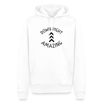 Down Right Amazing Shirt Down Syndrome Chemises Awar - Sweat à capuche Premium bio Homme - blanc - Devant - Nico (187cm)