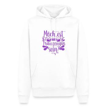 Möchtest du meine Trauzeugin sein - Männer Premium Bio Hoodie - Weiß - Vorne - Nico (187cm)