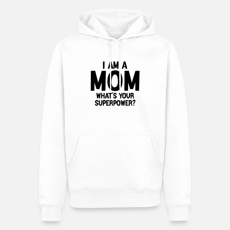 Ich bin Mutter - Männer Premium Bio Hoodie - Weiß