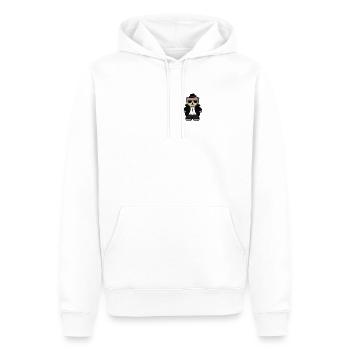 Gangster Bear Kawaii Pocket - Men’s Premium Organic Hoodie - white - Front - Nico (187cm)