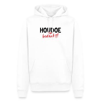 Houdoe en bedankt - Männer Premium Bio Hoodie - Weiß - Vorne - Nico (187cm)