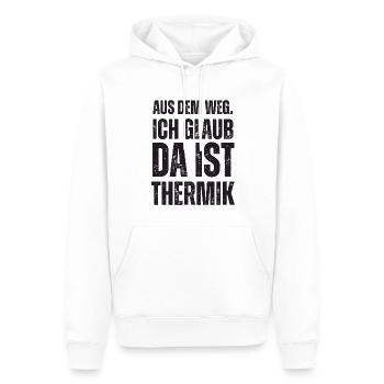 Ich Glaub Da ist Thermik RC Segelflieger - Männer Premium Bio Hoodie - Weiß - Vorne - Nico (187cm)