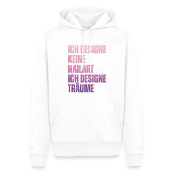 Ich designe keine Nailart Nageldesignerin - Männer Premium Bio Hoodie - Weiß - Vorne - Nico (187cm)