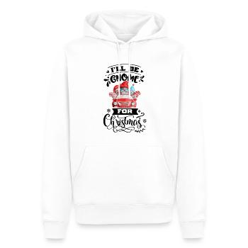 Je serai gnome pour Noël Weihnachtsgnom - Sweat à capuche Premium bio Homme - blanc - Devant - Nico (187cm)