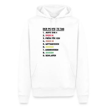 Gamer's Traumtag - Männer Premium Bio Hoodie - Weiß - Vorne - Nico (187cm)