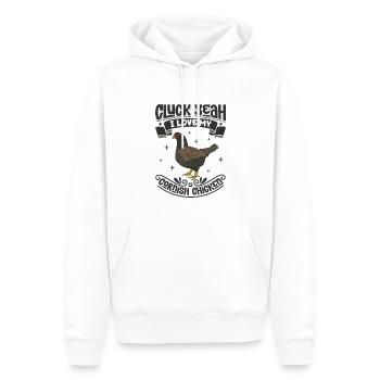 J’adore mon combattant indien - Sweat à capuche Premium bio Homme - blanc - Devant - Nico (187cm)