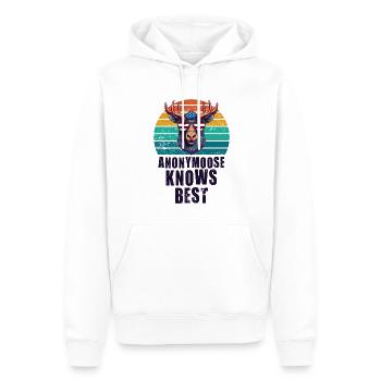 Anonymousoose connaît le meilleur orignal cool - Sweat à capuche Premium bio Homme - blanc - Devant - Nico (187cm)
