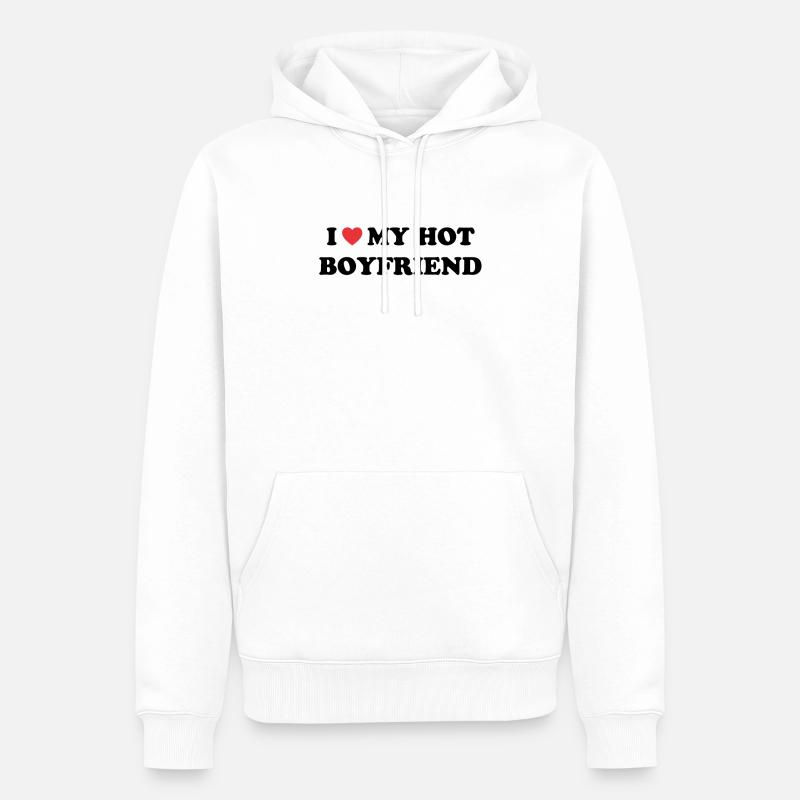 J’adore mon ami chaud - Sweat à capuche Premium bio Homme - blanc