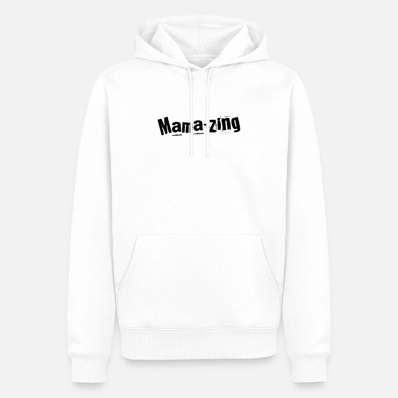 Mama-zing Merveille de Maman - Sweat à capuche Premium bio Homme - blanc