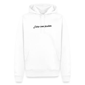 Père-sonnification Joyeuse Fusion Père-Fils - Sweat à capuche Premium bio Homme - blanc - Devant - Nico (187cm)