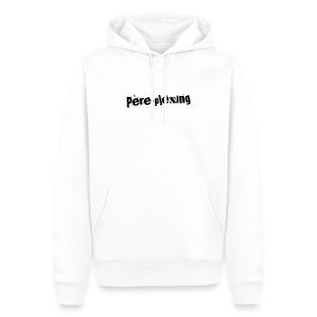 Père-plexing Patterns - Sweat à capuche Premium bio Homme - blanc - Devant - Nico (187cm)
