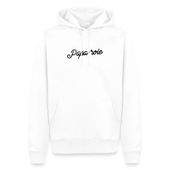 Papa-role Super Papa Héros - Sweat à capuche Premium bio Homme - blanc - Devant - Nico (187cm)