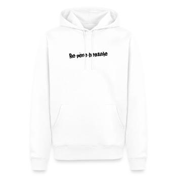 Re-père-hensible Papa Parfait - Sweat à capuche Premium bio Homme - blanc - Devant - Nico (187cm)