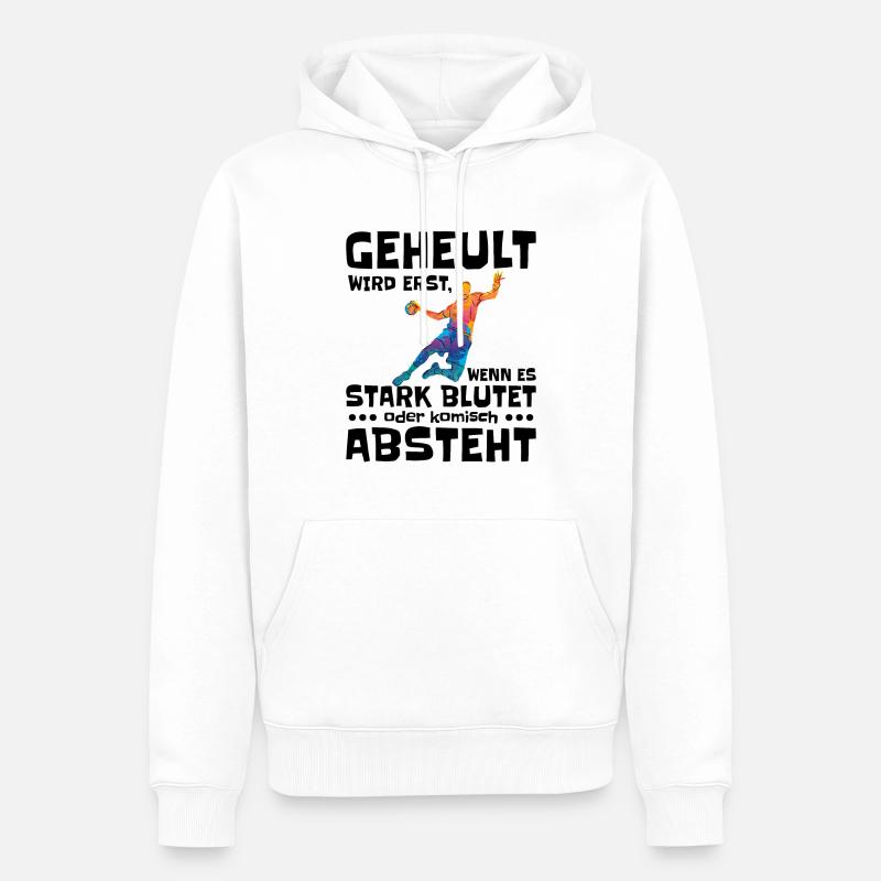 Jeu de handball sanglant - Sweat à capuche Premium bio Homme - blanc