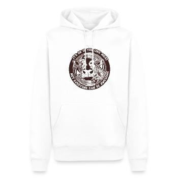 Végétarien Vivant Végétalien - Sweat à capuche Premium bio Homme - blanc - Devant - Nico (187cm)
