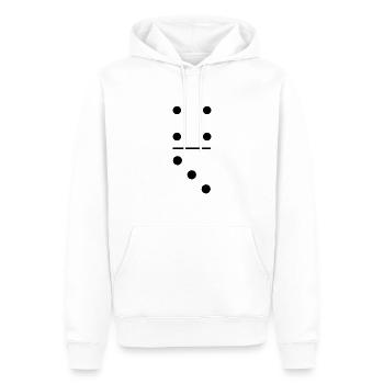 Lustiger Domino Stein 4 3 Karneval - Männer Premium Bio Hoodie - Weiß - Vorne - Nico (187cm)