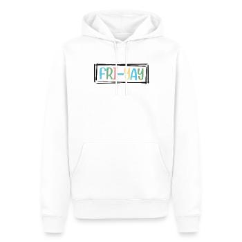 Fri Yay Enseignants Ambiance du week-end de l’école - Sweat à capuche Premium bio Homme - blanc - Devant - Nico (187cm)
