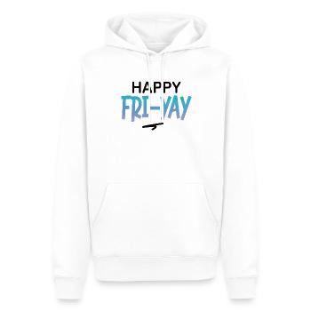Happy Fri Yay Teacher Weekend Funny Meme - Men’s Premium Organic Hoodie - white - Front - Nico (187cm)