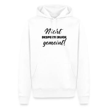 Nicht Despektierlich Gemeint - Männer Premium Bio Hoodie - Weiß - Vorne - Nico (187cm)