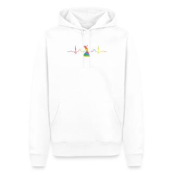 Flamenco Heartbeat Frau Flamencokleid - Männer Premium Bio Hoodie - Weiß - Vorne - Nico (187cm)