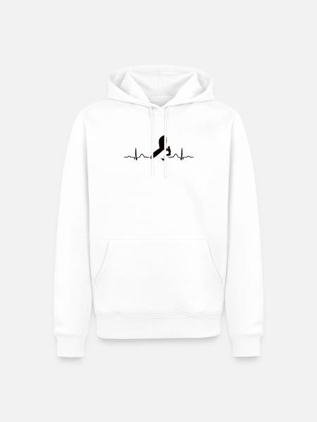 Flügel Surfer Wingsurfing Retro Folie Flügel - Männer Premium Bio Hoodie - Weiß