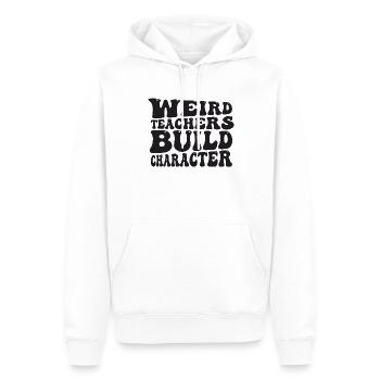 Des enseignants étranges construisent le caractère Enseignant - Sweat à capuche Premium bio Homme - blanc - Devant - Nico (187cm)