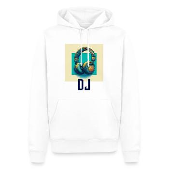 DJ - Sweat à capuche Premium bio Homme - blanc - Devant - Nico (187cm)