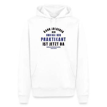 Praktikant Uhrmacher Praktikum Uhrmacherei Lehre - Männer Premium Bio Hoodie - Weiß - Vorne - Nico (187cm)