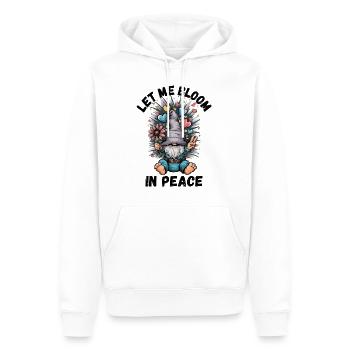 Laisse-moi m’épanouir en paix - Sweat à capuche Premium bio Homme - blanc - Devant - Nico (187cm)