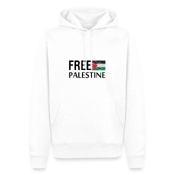 Free Palestine Free Palestine Free Palestine - Sweat à capuche Premium bio Homme - blanc - Devant - Nico (187cm)