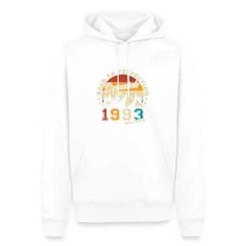 Cadeau d’anniversaire né en décembre 1993 - Sweat à capuche Premium bio Homme - blanc - Devant - Nico (187cm)