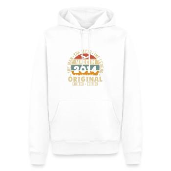 2014 Vintage Retro Geburtstagsgeschenk - Männer Premium Bio Hoodie - Weiß - Vorne - Nico (187cm)