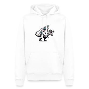 Einhorn Dinosaurier Trending Fantasy Kreatur - Männer Premium Bio Hoodie - Weiß - Vorne - Nico (187cm)