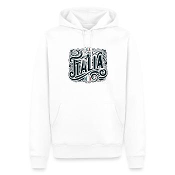 Forza Italia Cadeau Supporter Italiens Football - Sweat à capuche Premium bio Homme - blanc - Devant - Nico (187cm)