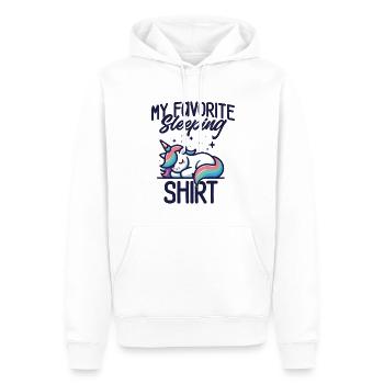 Licorne Sommeil Humour Cadeau Pyjama Flemme - Sweat à capuche Premium bio Homme - blanc - Devant - Nico (187cm)