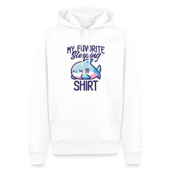 Requin Sommeil Humour Cadeau Pyjama Flemme - Sweat à capuche Premium bio Homme - blanc - Devant - Nico (187cm)