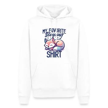 Fox Sleep Humor Gift Pajamas Lazy - Men’s Premium Organic Hoodie - white - Front - Nico (187cm)