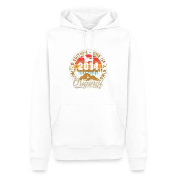 2014 Vintage Retro Geburtstagsgeschenk - Männer Premium Bio Hoodie - Weiß - Vorne - Nico (187cm)