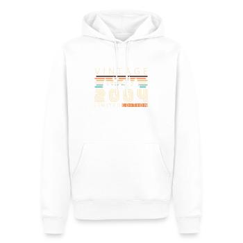 Jahrgang 2004 Retro 2004 Geburtstagsgeschenk - Männer Premium Bio Hoodie - Weiß - Vorne - Nico (187cm)