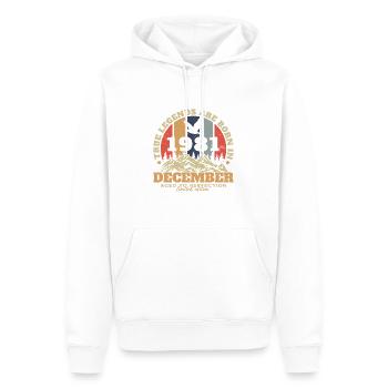 Décembre 1981 Vintage Cadeau D'anniversaire - Sweat à capuche Premium bio Homme - blanc - Devant - Nico (187cm)