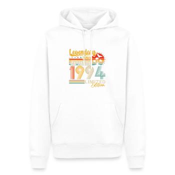 September 1994 Retro Vintage Geburtstagsgeschenk - Männer Premium Bio Hoodie - Weiß - Vorne - Nico (187cm)