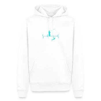 Angel Herzschlag - Männer Premium Bio Hoodie - Weiß - Vorne - Nico (187cm)