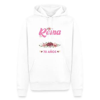 70 Jahre Geburtstagsgeschenk Frau aus dem Jahr 1954 - Männer Premium Bio Hoodie - Weiß - Vorne - Nico (187cm)