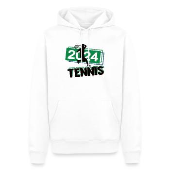 Tennis Spieler Team Turnier Mannschaft in 2024 - Männer Premium Bio Hoodie - Weiß - Vorne - Nico (187cm)