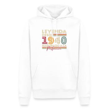 Legende seit 1940 Geburtstagsgeschenk - Männer Premium Bio Hoodie - Weiß - Vorne - Nico (187cm)