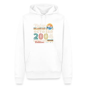 Oktober 2004 Vintage Geburtstagsgeschenk - Männer Premium Bio Hoodie - Weiß - Vorne - Nico (187cm)