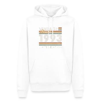 Vintage 1993 Cadeau D'anniversaire 1993 - Sweat à capuche Premium bio Homme - blanc - Devant - Nico (187cm)