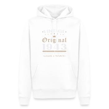 Vinatge 1943 Geburtstagsgeschenk - Männer Premium Bio Hoodie - Weiß - Vorne - Nico (187cm)