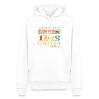 Vinatge 1959 Geburtstagsgeschenk - Männer Premium Bio Hoodie - Weiß - Vorne - Nico (187cm)