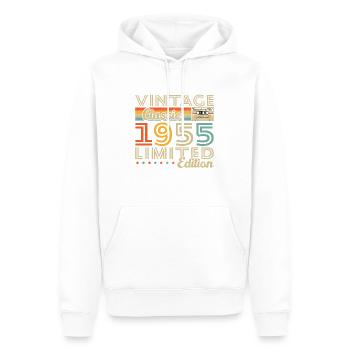 Vinatge 1955 Geburtstagsgeschenk - Männer Premium Bio Hoodie - Weiß - Vorne - Nico (187cm)